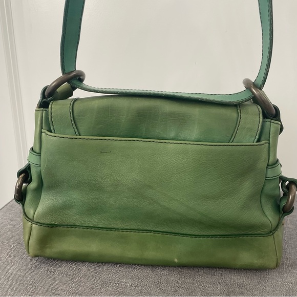 MARC JACOBS Vintage Y2K Green Turnlock Flap Satchel - Picture 6 of 14